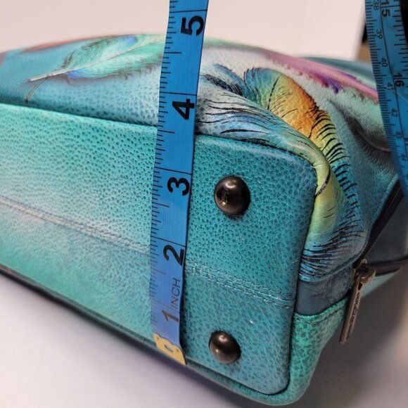 Colorful Large Tote Bag Anuschka Hand-Painted Large Bag and Pouch Purse - NEW ! - Picture 11 of 16